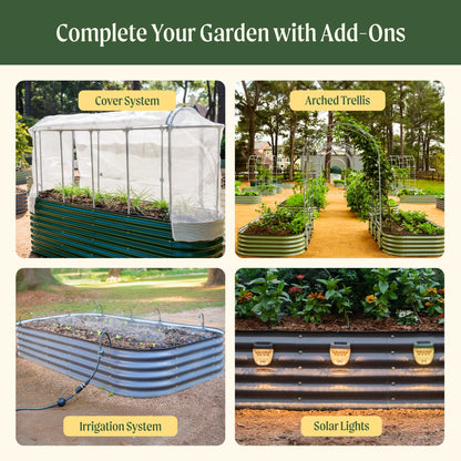 17" Tall 4 In 1 Small Modular Metal Raised Garden Bed Kit