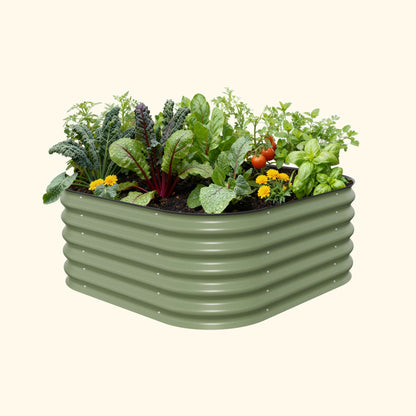 17" Tall 4 In 1 Small Modular Metal Raised Garden Bed Kit
