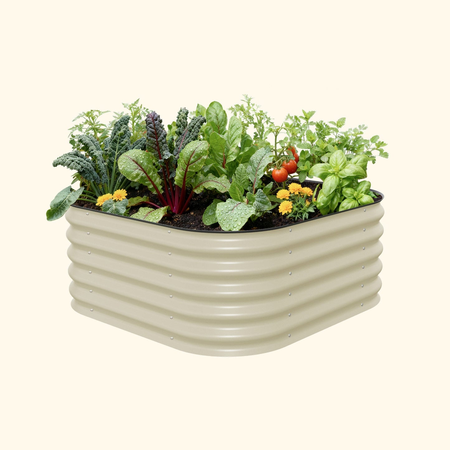 17" Tall 4 In 1 Small Modular Metal Raised Garden Bed Kit